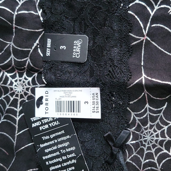 🕸Torrid Sexy Spiderweb Brief Panty, 3, 3X, 22 24 - Picture 7 of 9